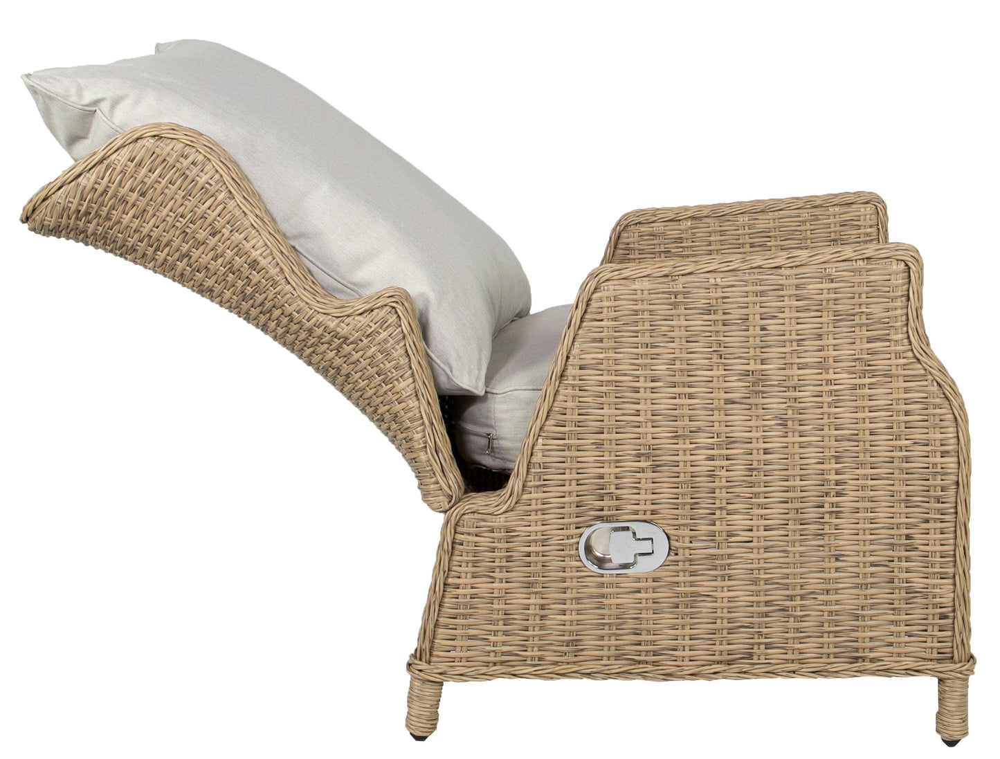 Butaca relax Oregón multiposición aluminio y ratán sintético