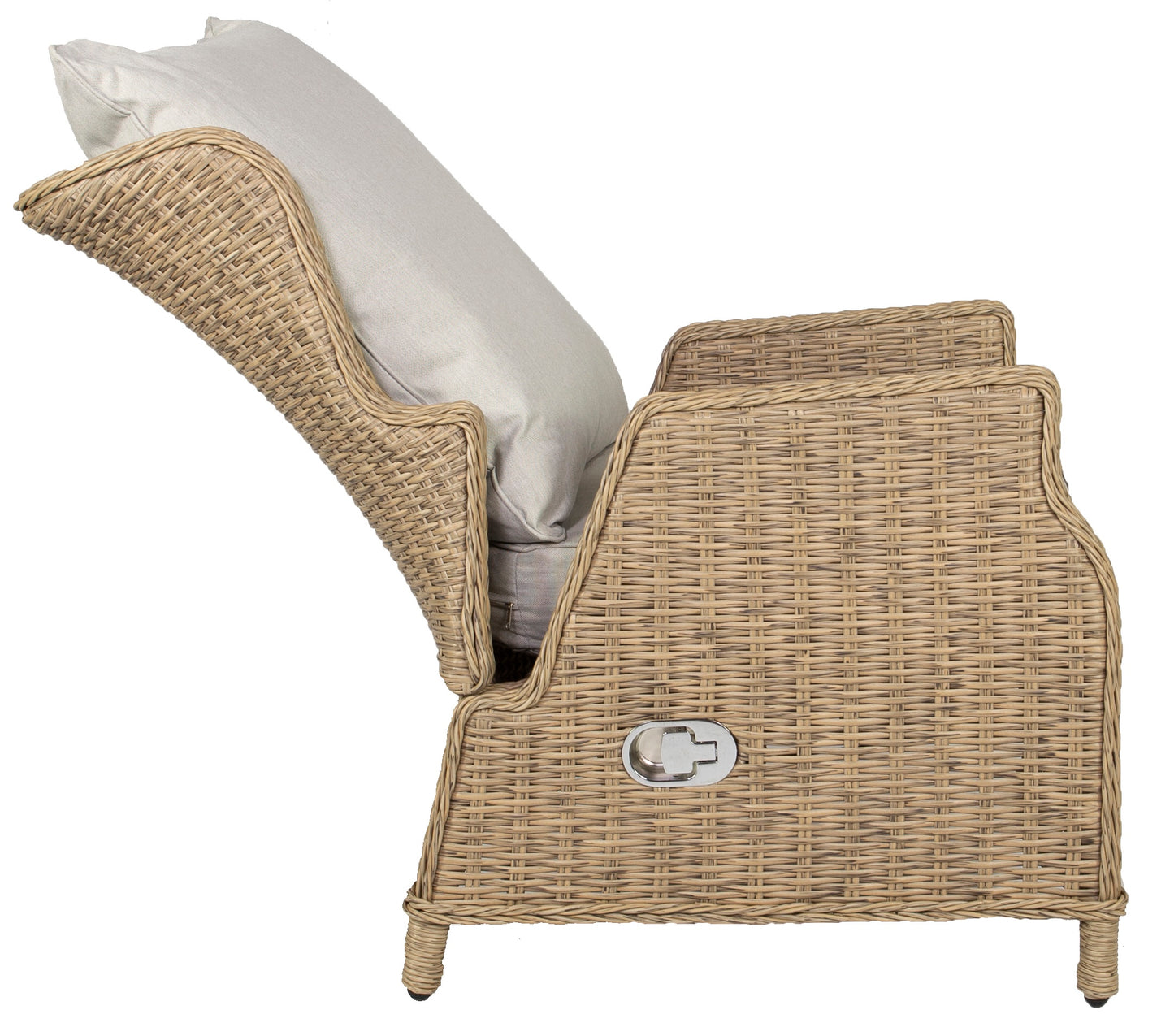 Butaca relax Oregón multiposición aluminio y ratán sintético