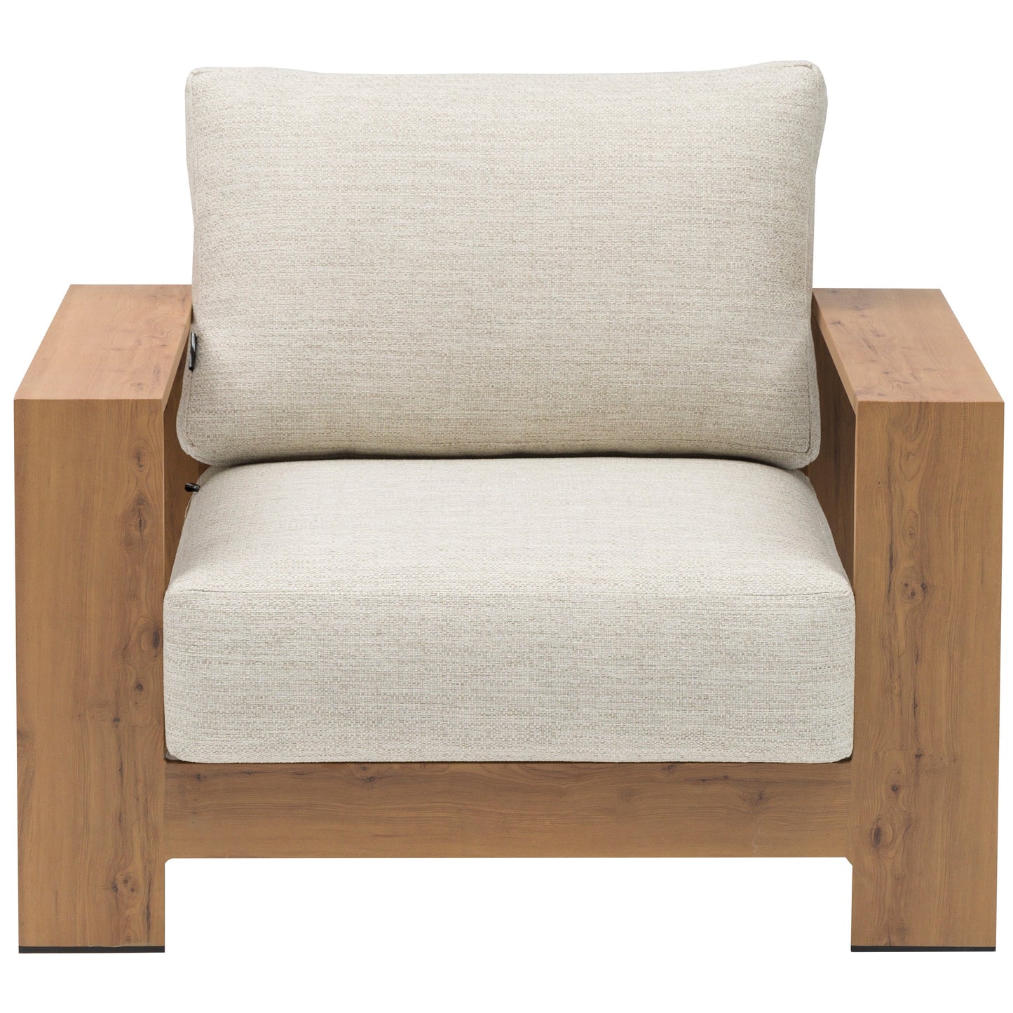 Sofá 1 plaza Java 100x85x68 cm aluminio efecto teca natural