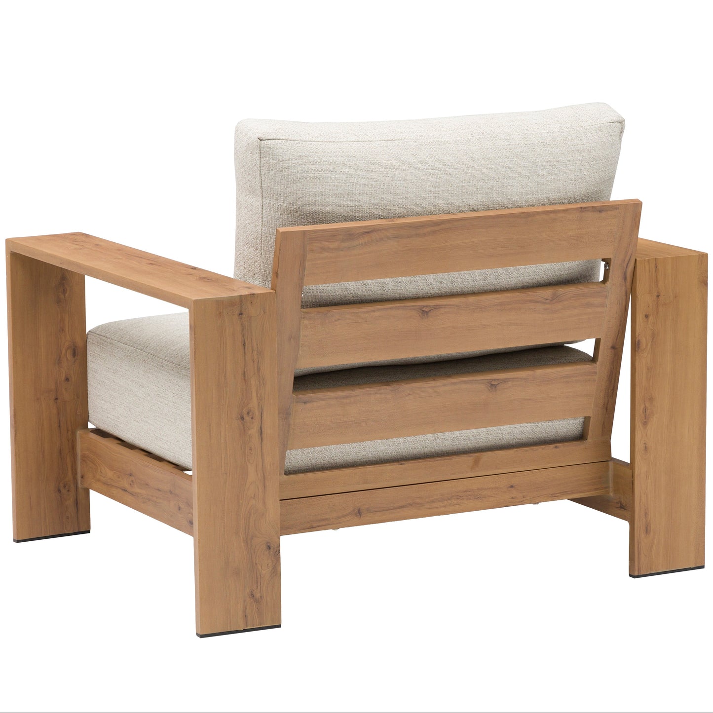 Sofá 1 plaza Java 100x85x68 cm aluminio efecto teca natural