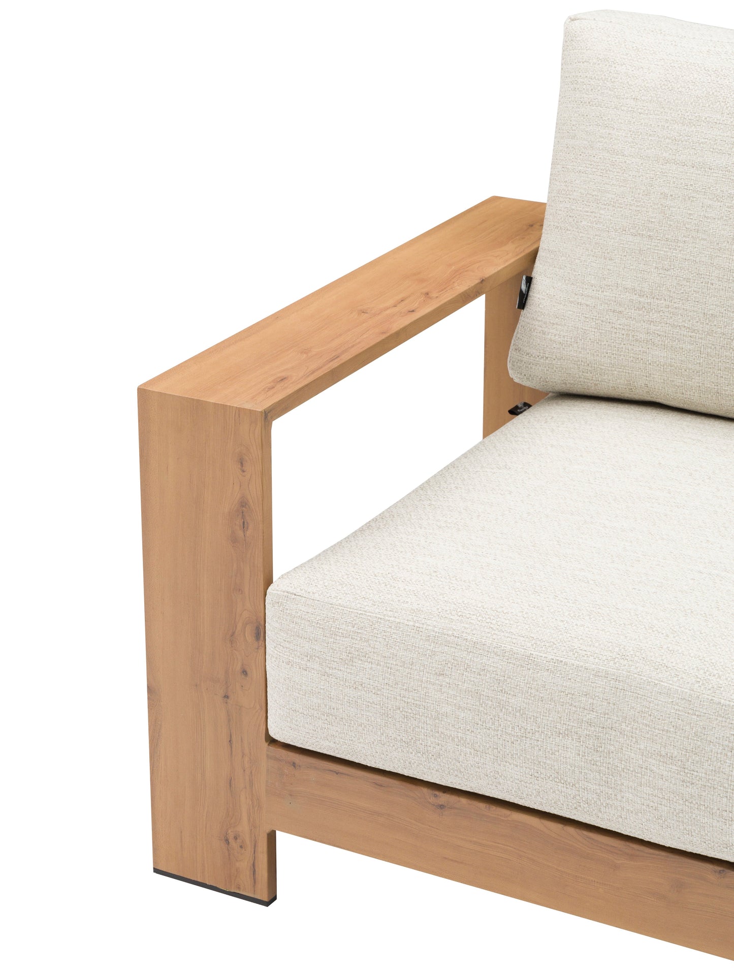 Sofá 1 plaza Java 100x85x68 cm aluminio efecto teca natural