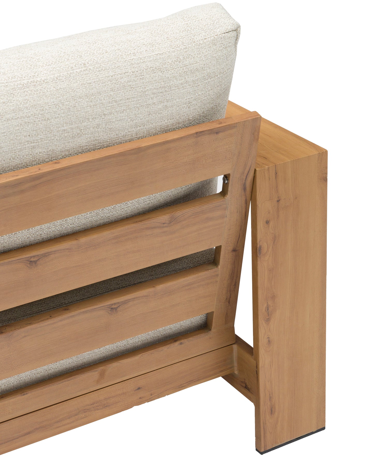 Sofá 1 plaza Java 100x85x68 cm aluminio efecto teca natural