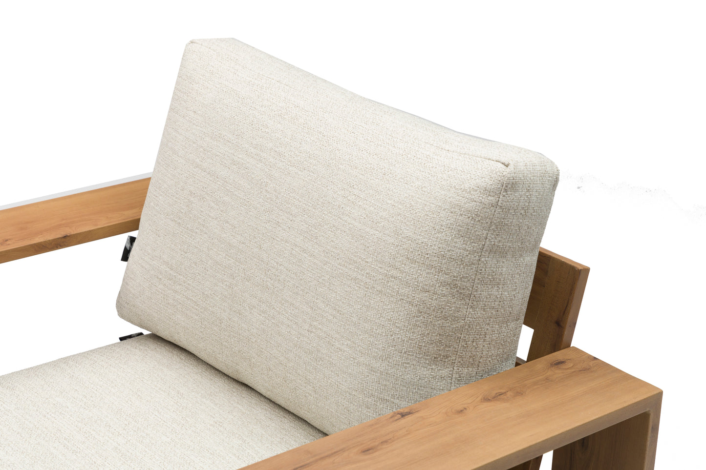 Sofá 1 plaza Java 100x85x68 cm aluminio efecto teca natural