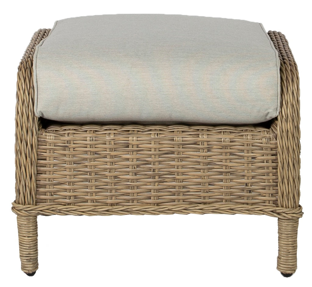 Reposapiés Oregón aluminio y ratán sintético