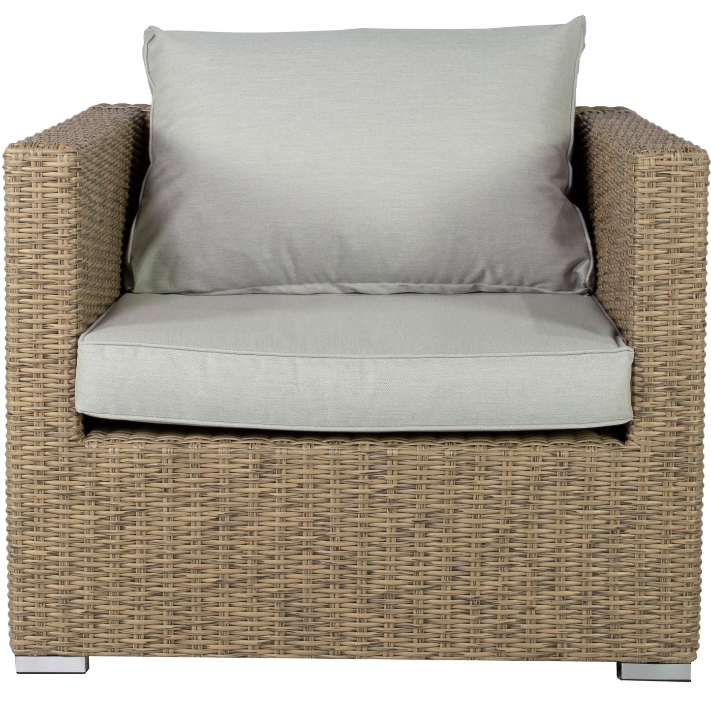 Sofá de 1 plaza California aluminio y ratán sintético