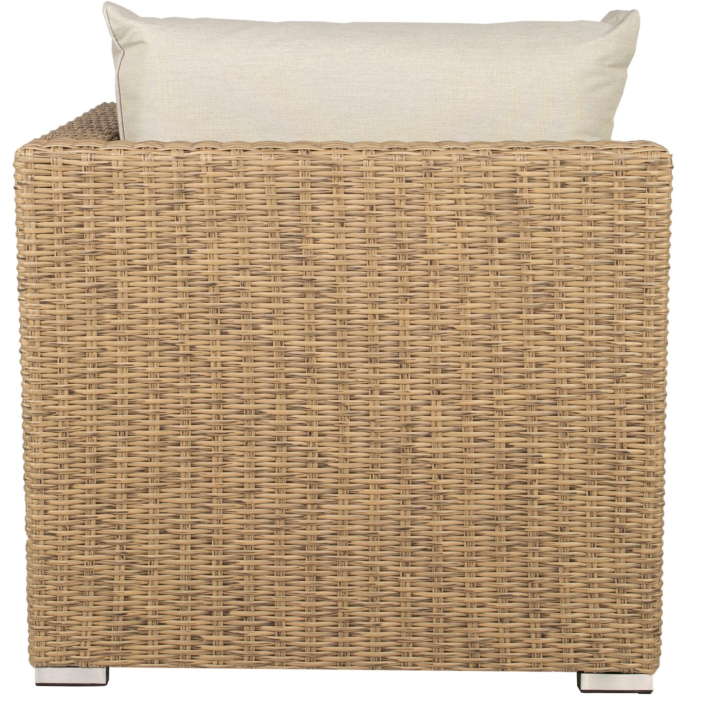 Sofá esquinero California aluminio y ratán sintético