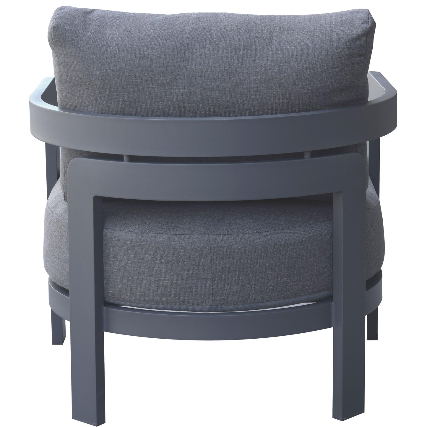 Sofá de 1 plaza Babylon aluminio gris antracita y textil  gris oscuro