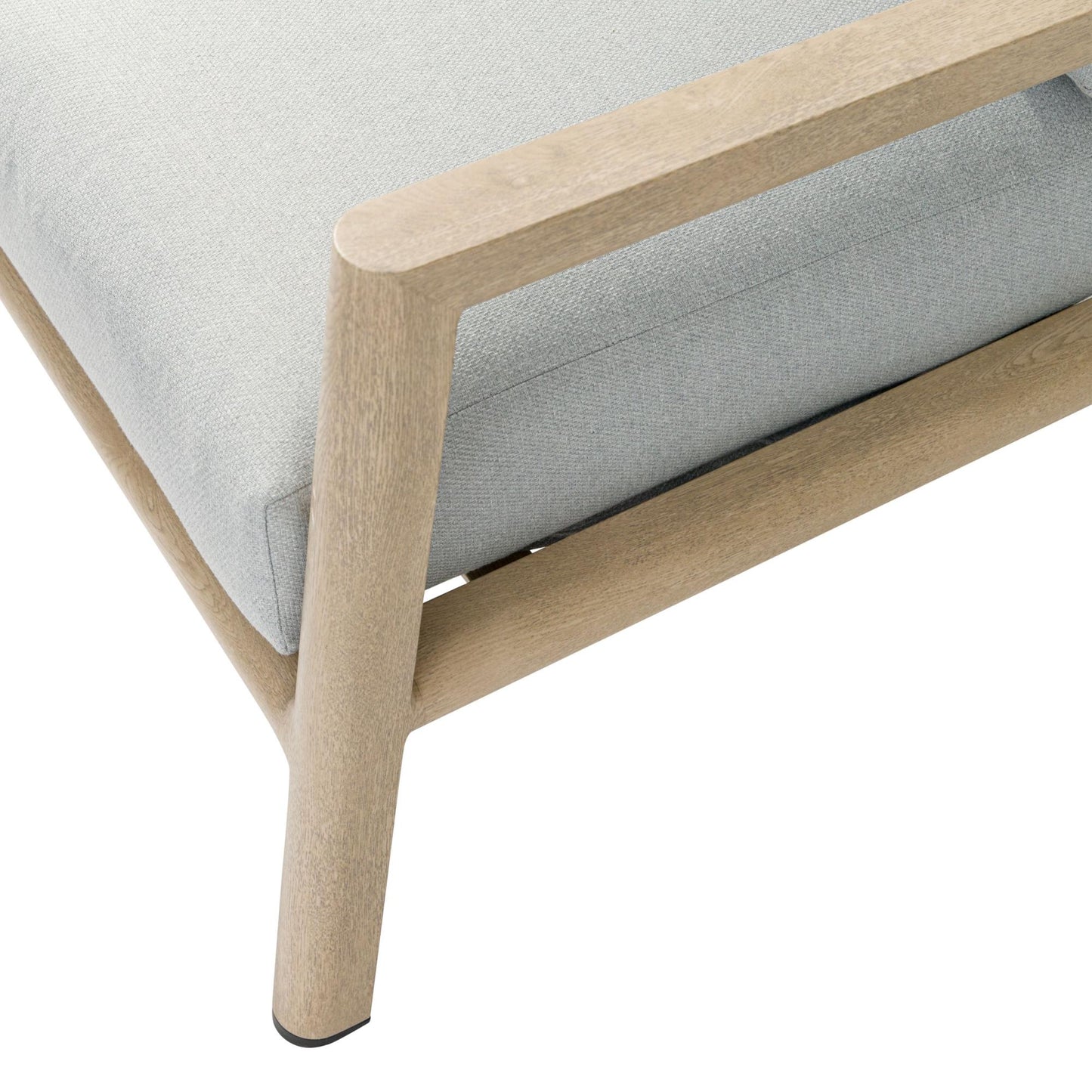 Sofá 1 plaza Harmony aluminio efecto madera y cuerda natural