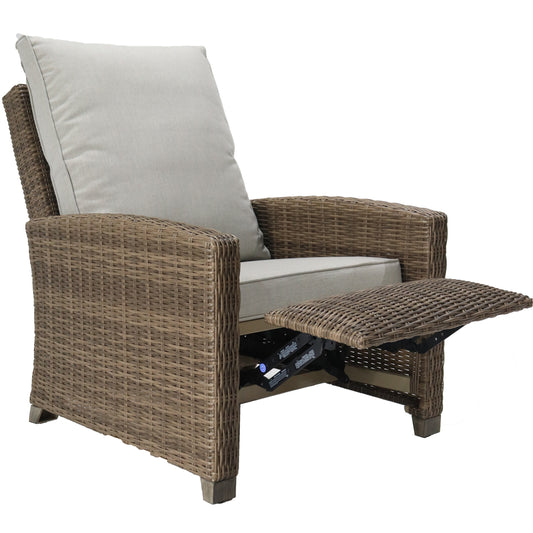 Butaca Relax Brent aluminio y rattán sintético