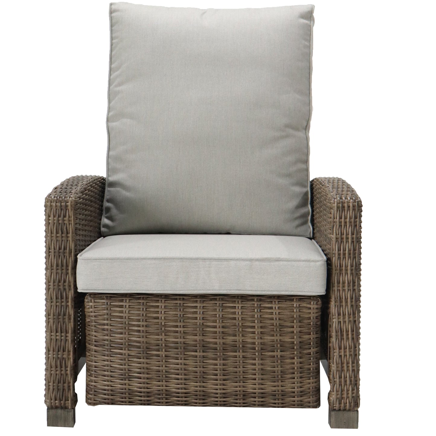 Butaca Relax Brent aluminio y rattán sintético