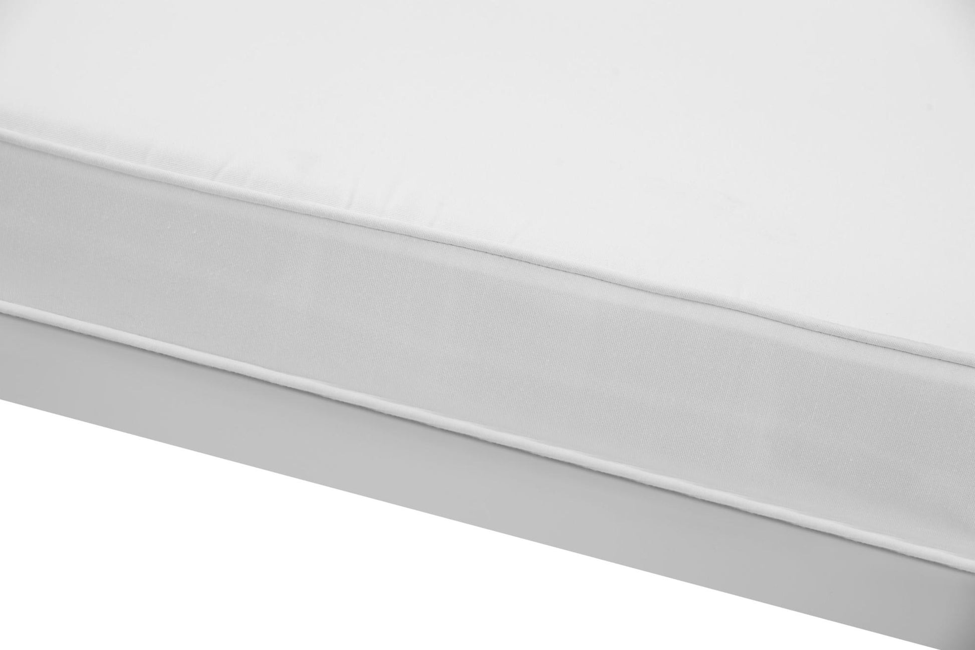 Sofá 1 plaza Niland aluminio y cojinería blanca