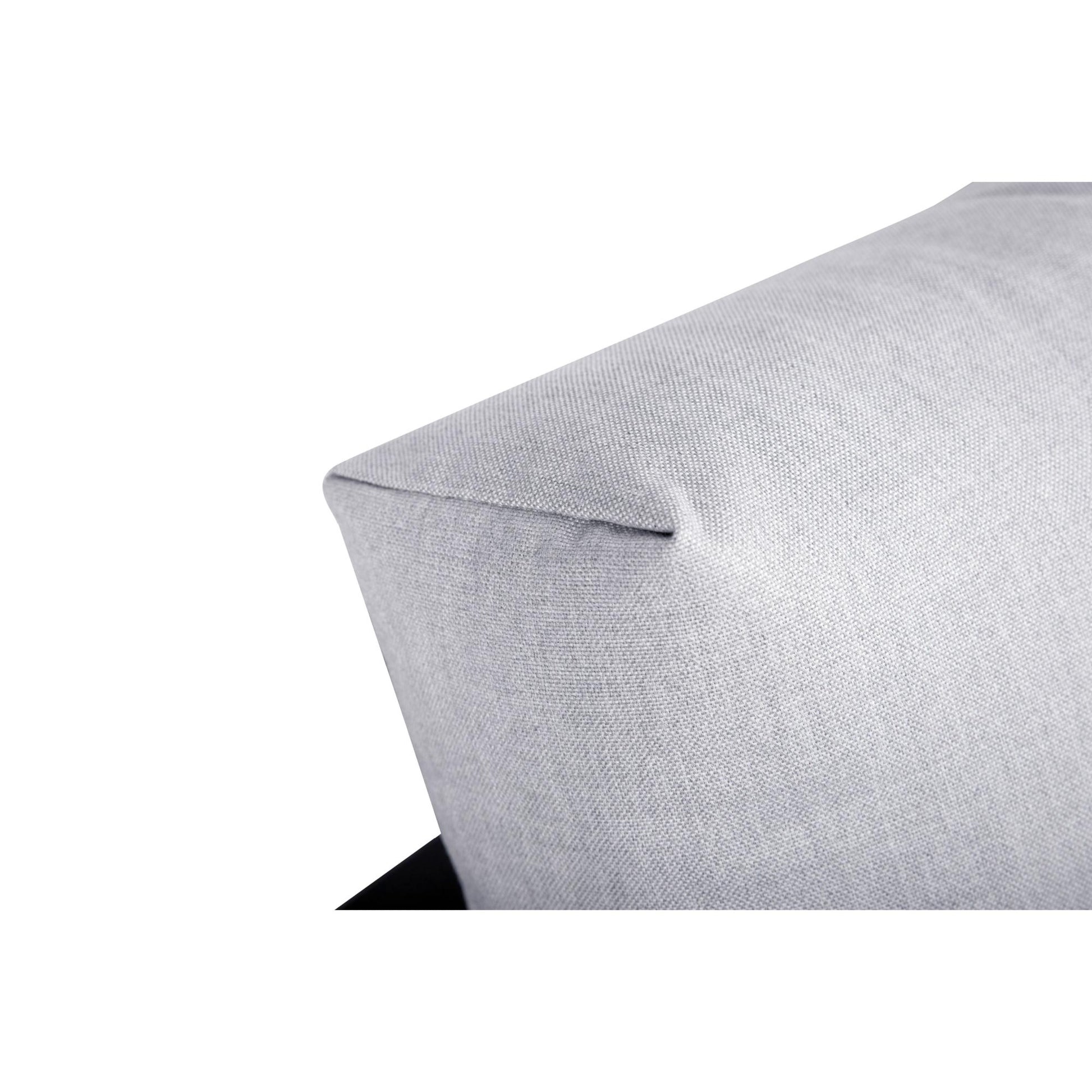 Sofá 1 plaza Onix aluminio antracita cojinería gris medio