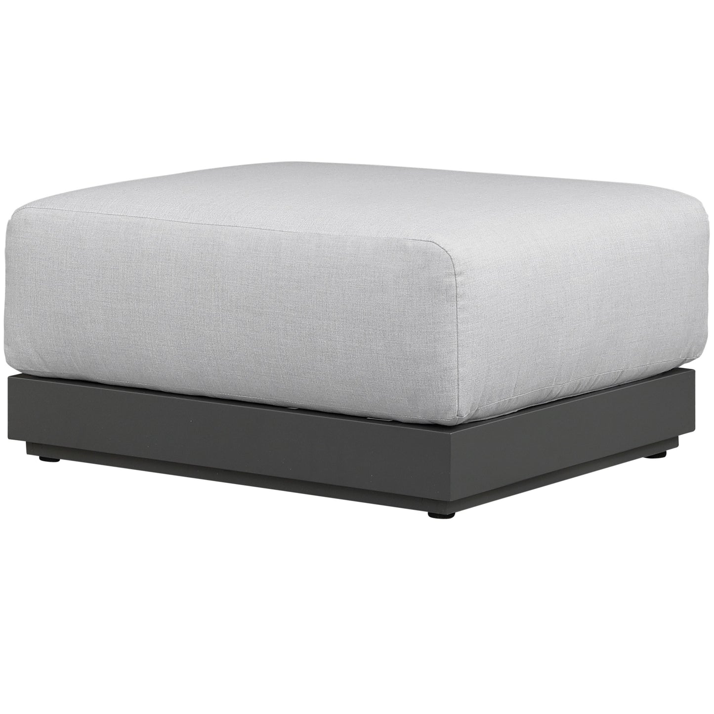 Módulo puff Onix aluminio antracita cojinería gris medio
