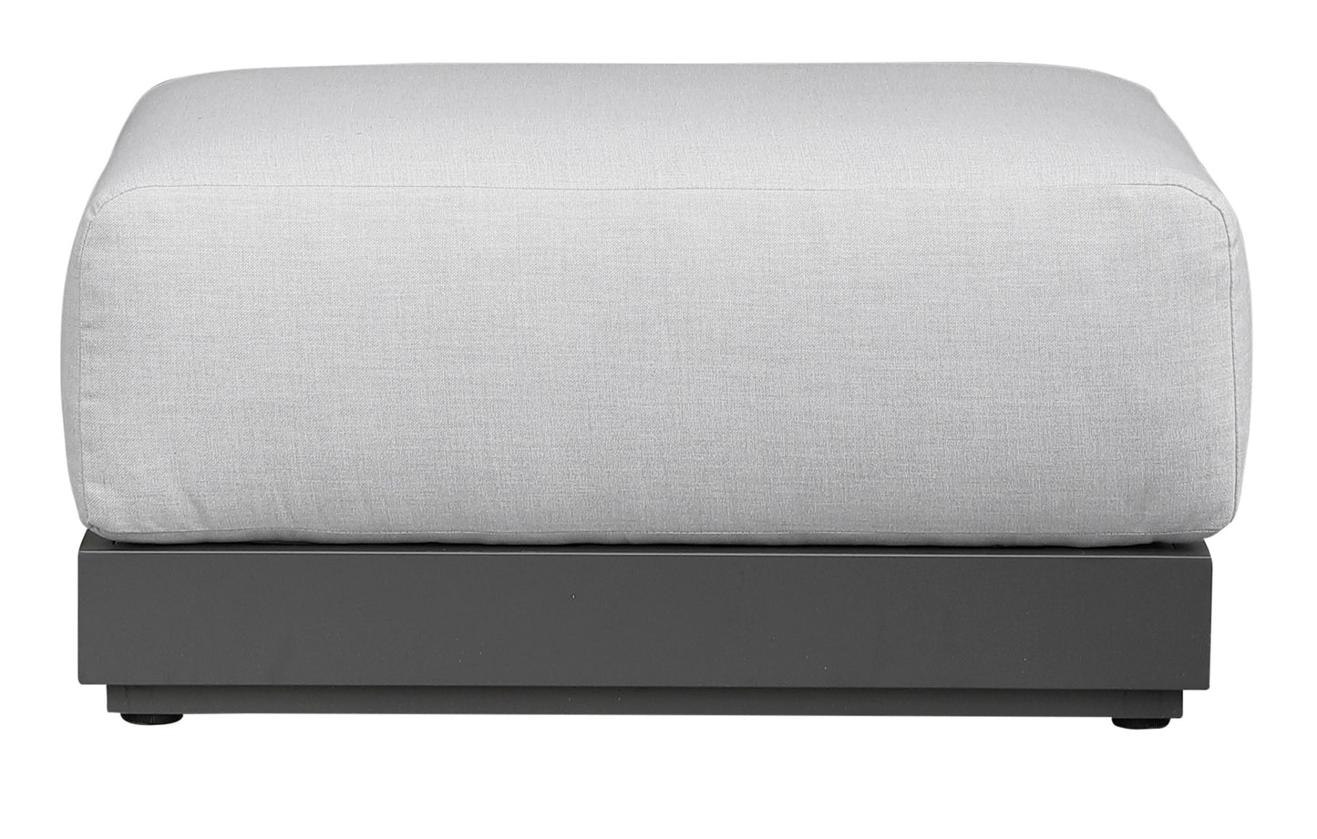 Módulo puff Onix aluminio antracita cojinería gris medio