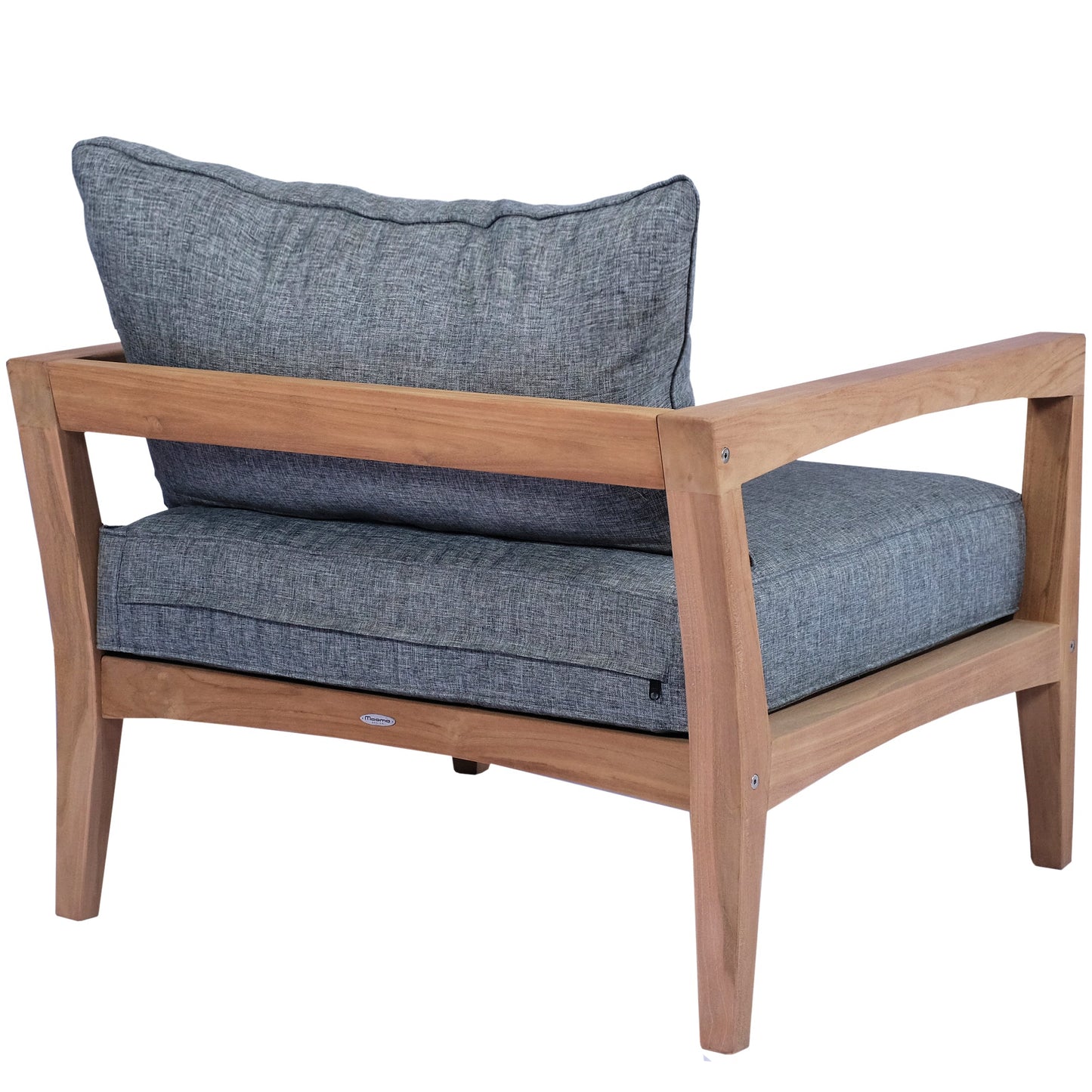 Sofá 1 plaza Roxas con cojinería gris oscuro