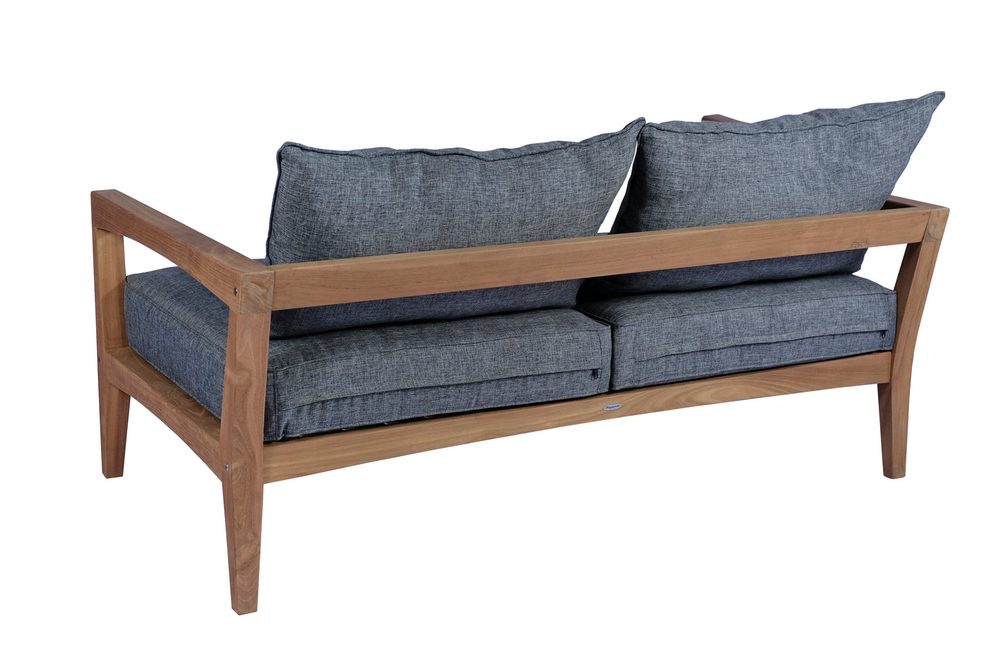 Sofá 2 plazas Roxas con cojinería gris oscuro