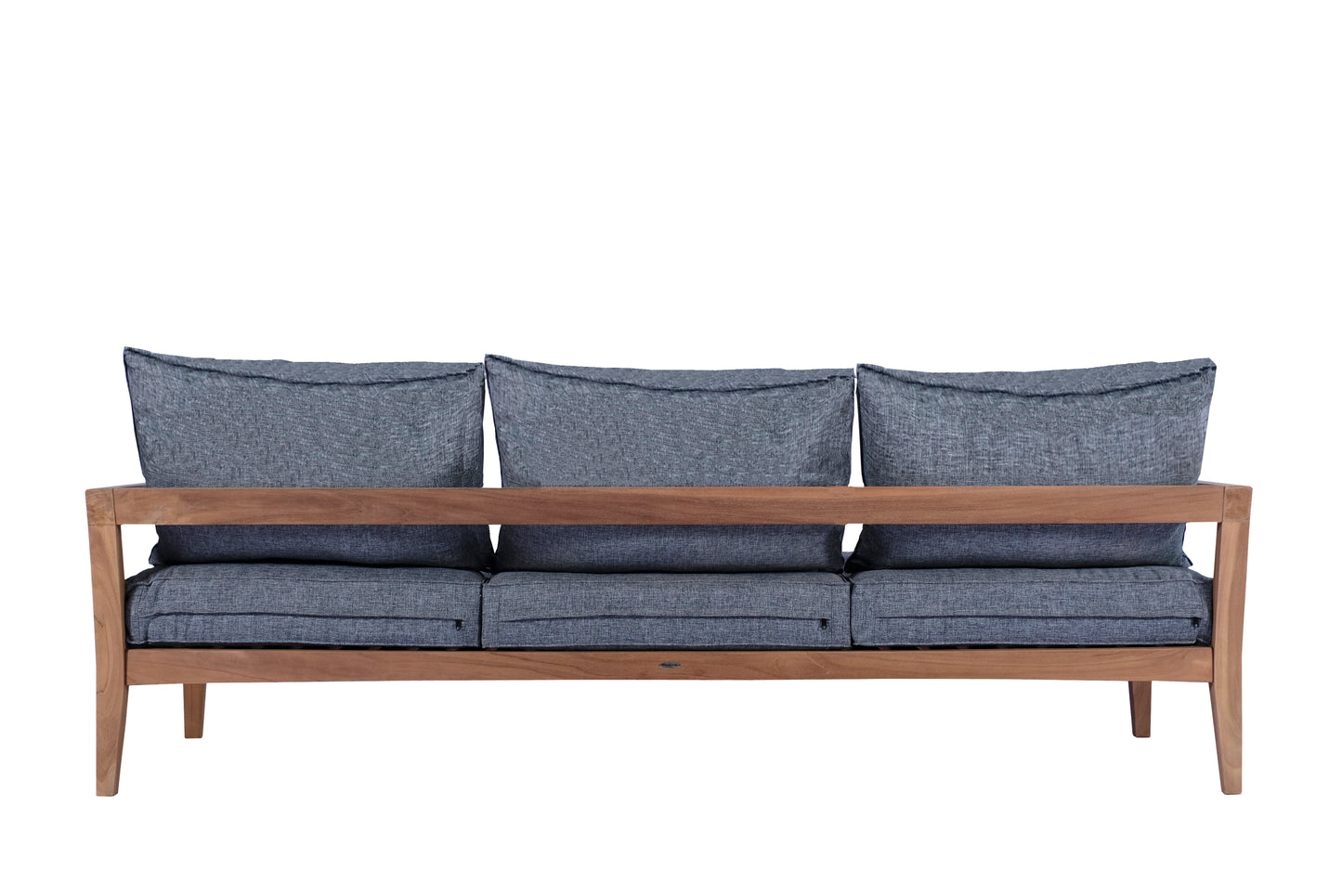 Sofá 3 plazas Roxas con cojinería gris oscuro