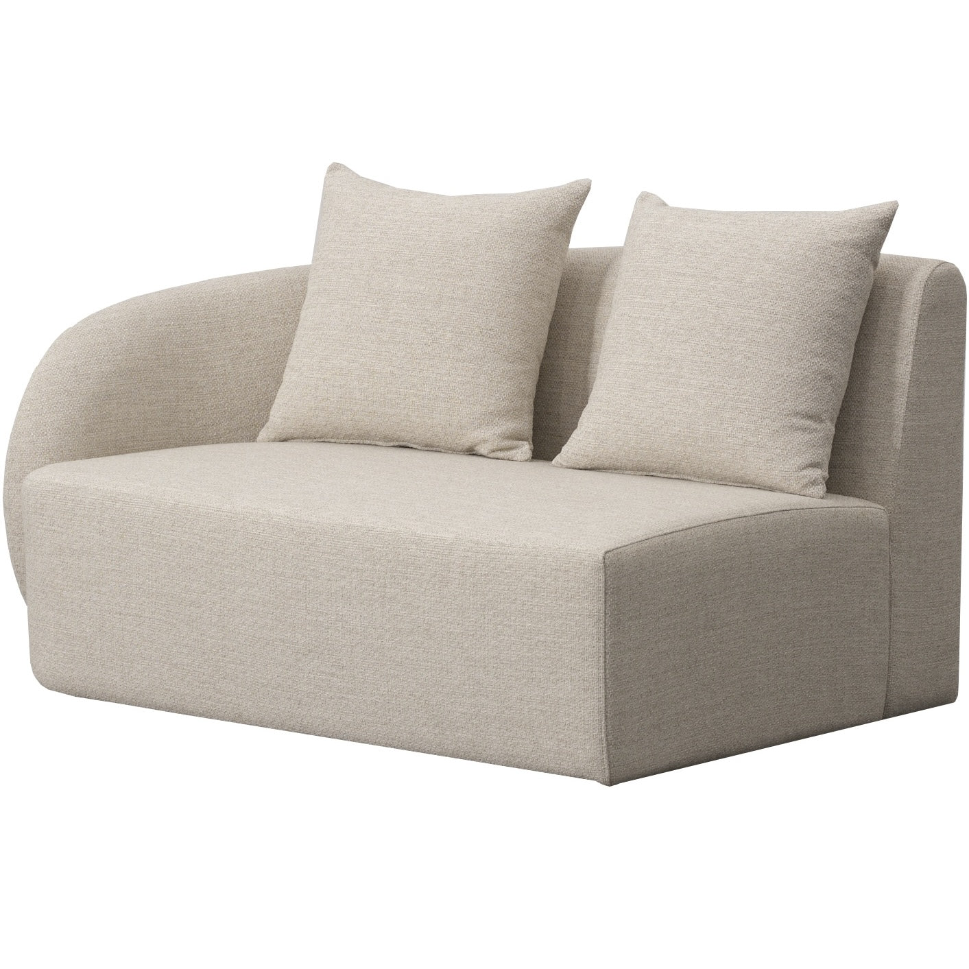 Sofá 2 plazas Corinto brazo izquierdo beige