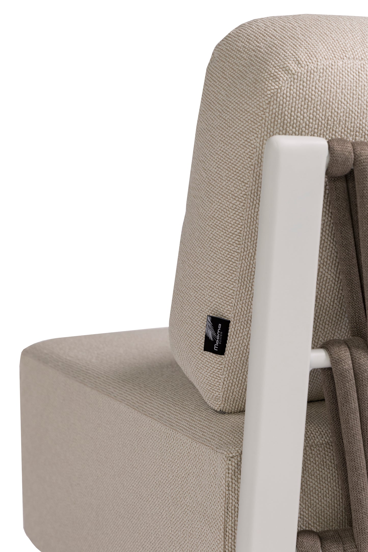 Módulo 2 plazas rinconera Carson brazo izquierdo aluminio blanco textil beige (VF)