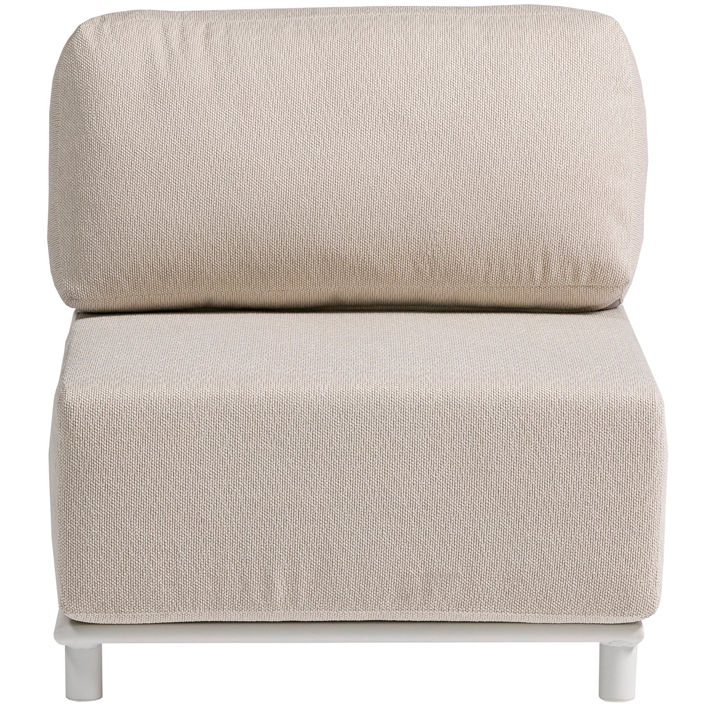 Módulo ampliación rinconera Carson aluminio blanco textil beige