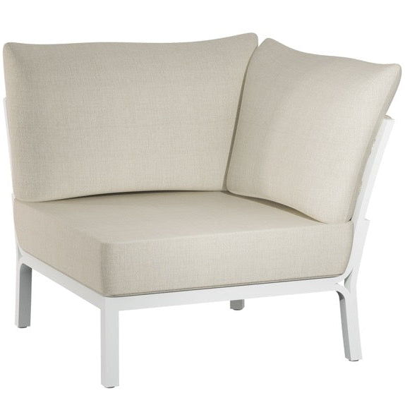 Módulo esquinero Anmore aluminio blanco textil  greige