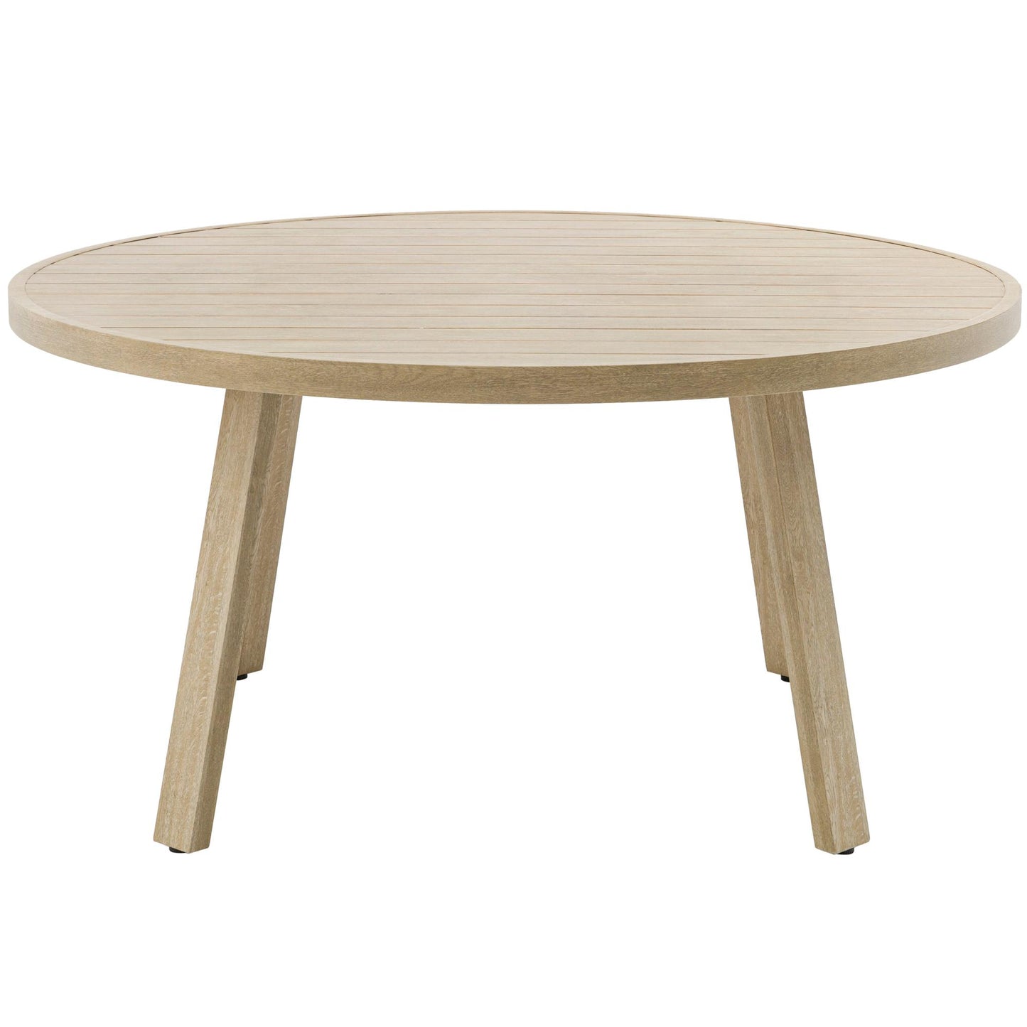 Mesa de comedor Harmony Ø 150 cm aluminio efecto madera