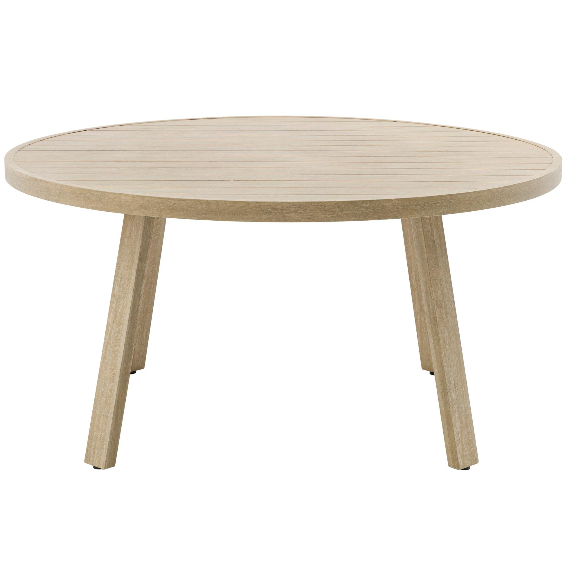 Mesa de comedor Harmony Ø 150 cm aluminio efecto madera