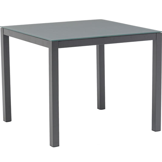 Mesa de comedor Adin 90*90 cm aluminio y cristal antracita