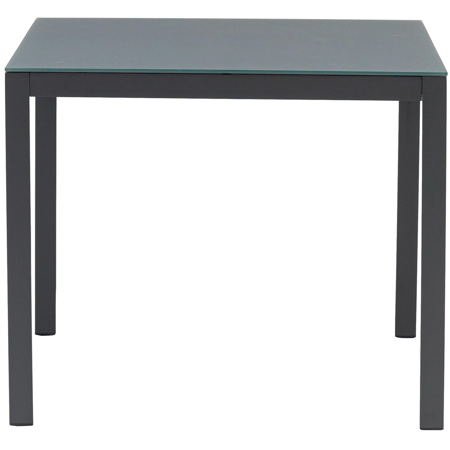 Mesa de comedor Adin 90*90 cm aluminio y cristal antracita