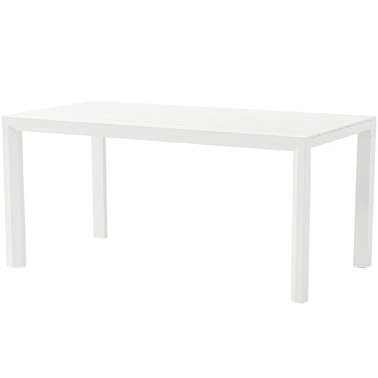 Mesa fija Byron 160 cm aluminio blanco