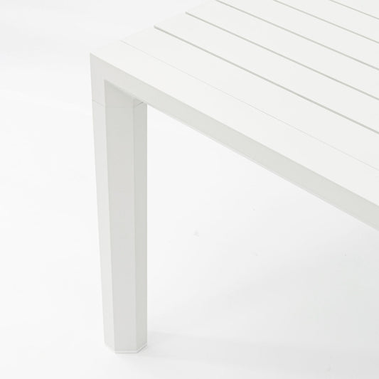 Mesa fija Byron 220 cm aluminio blanco