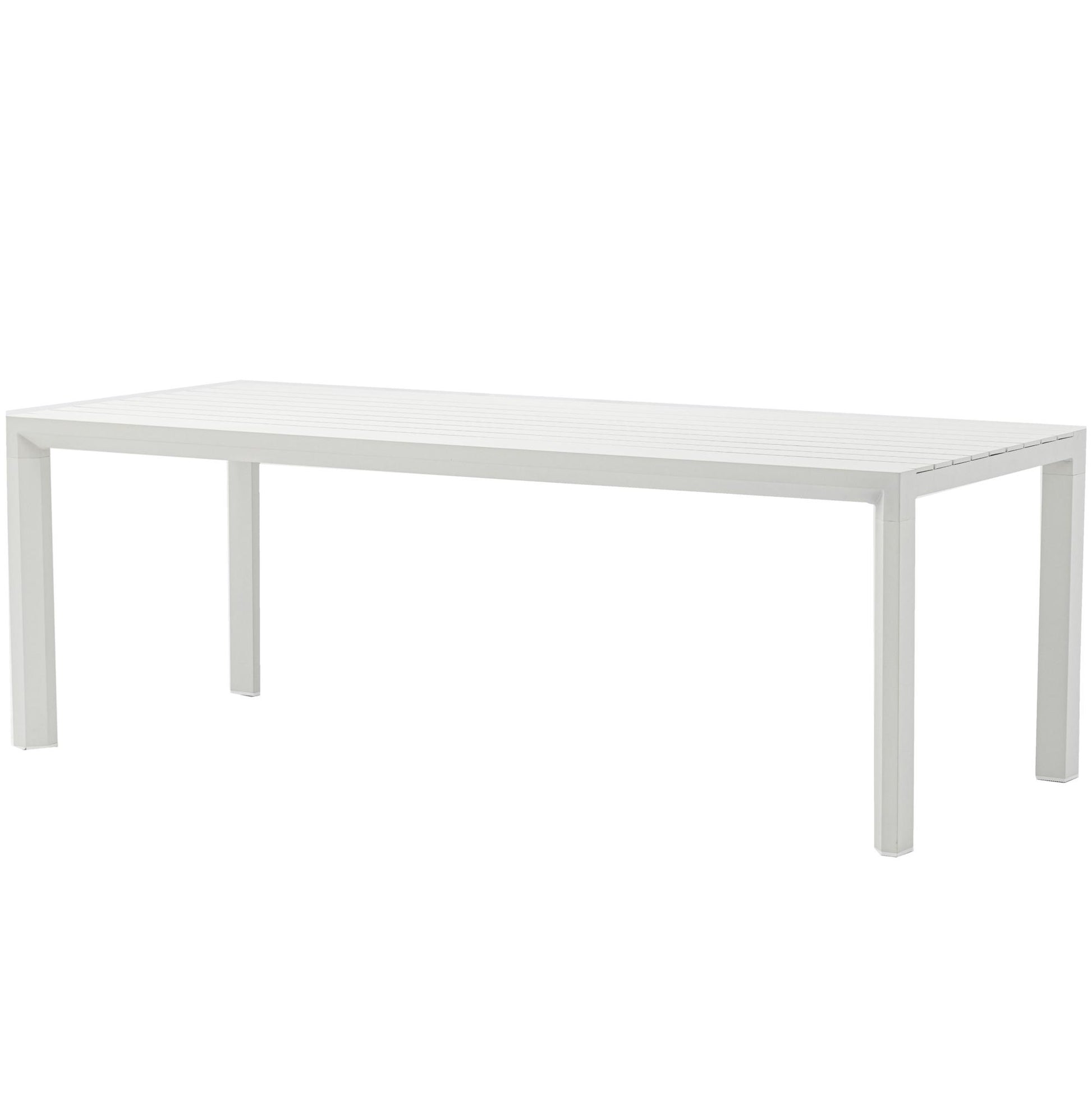 Mesa fija Byron 220 cm aluminio blanco