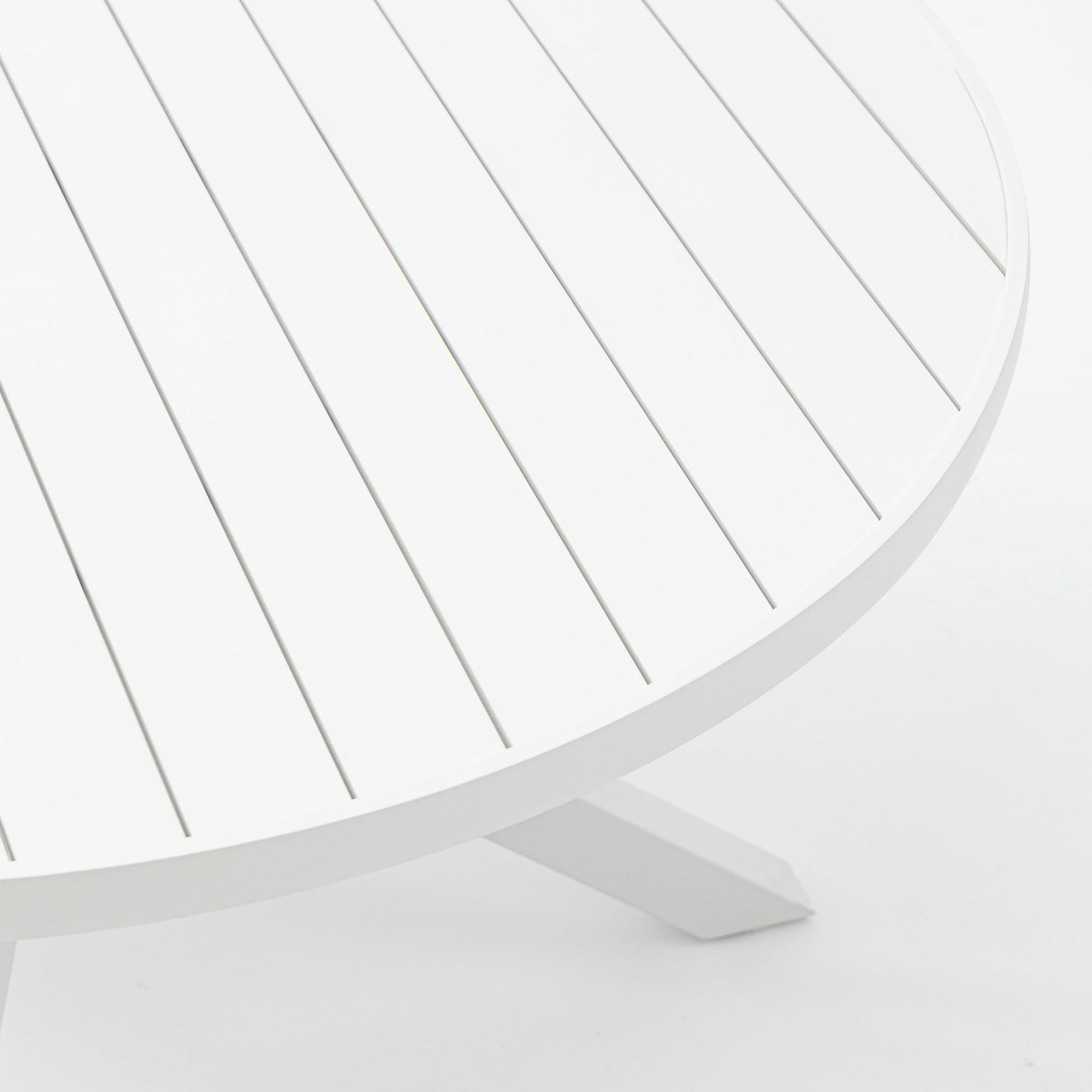 Mesa redonda Yowah aluminio blanco Ø 120 cm