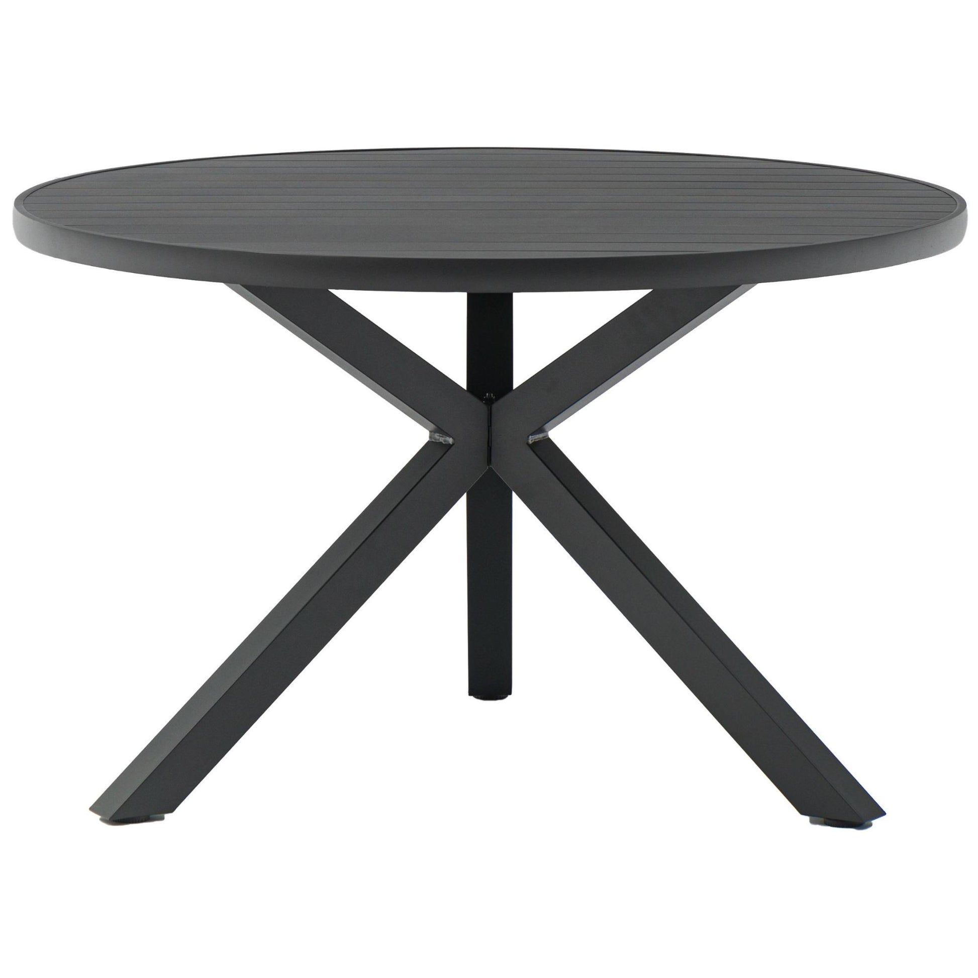 Mesa redonda Yowah aluminio antracita Ø 120 cm