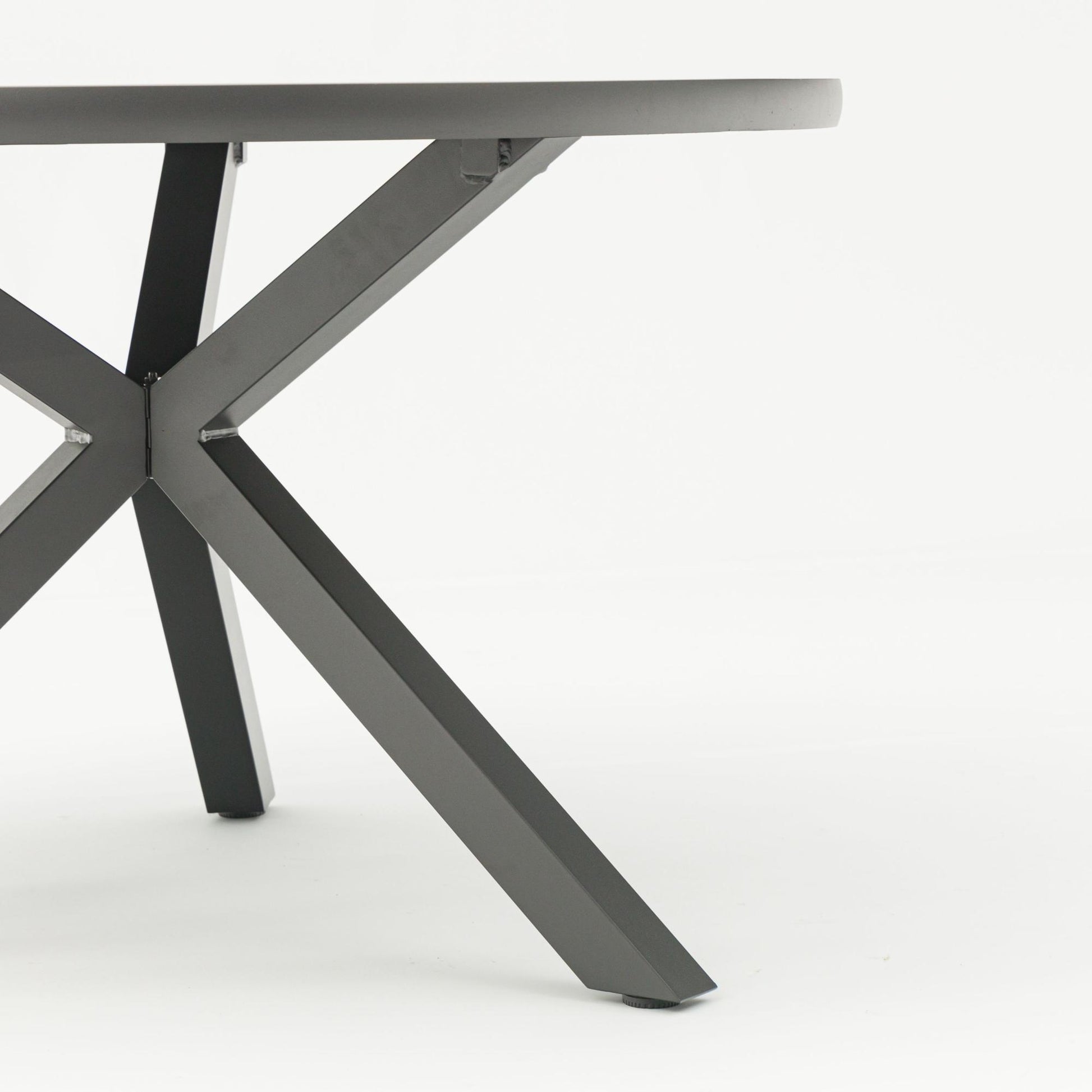 Mesa redonda Yowah aluminio antracita Ø 120 cm