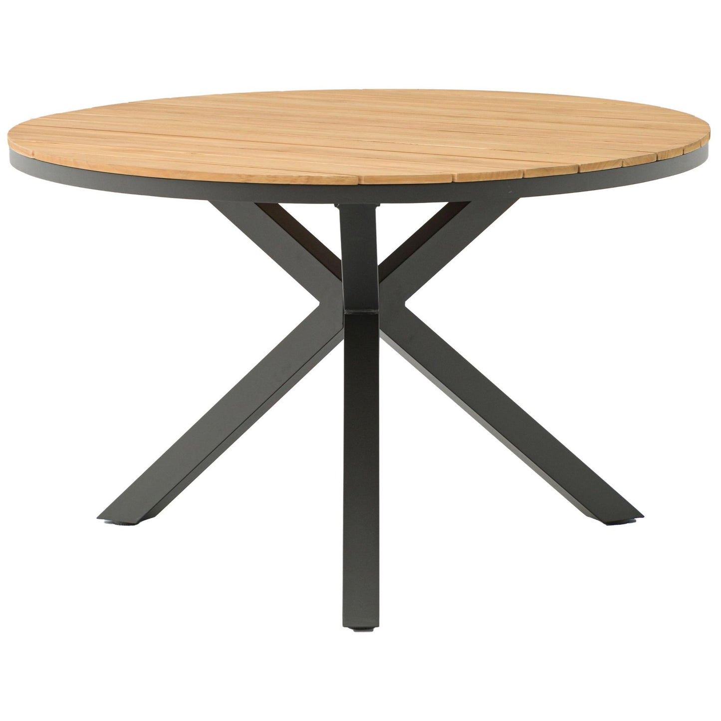 Mesa redonda Sidney aluminio antracita - teca Ø 120 cm