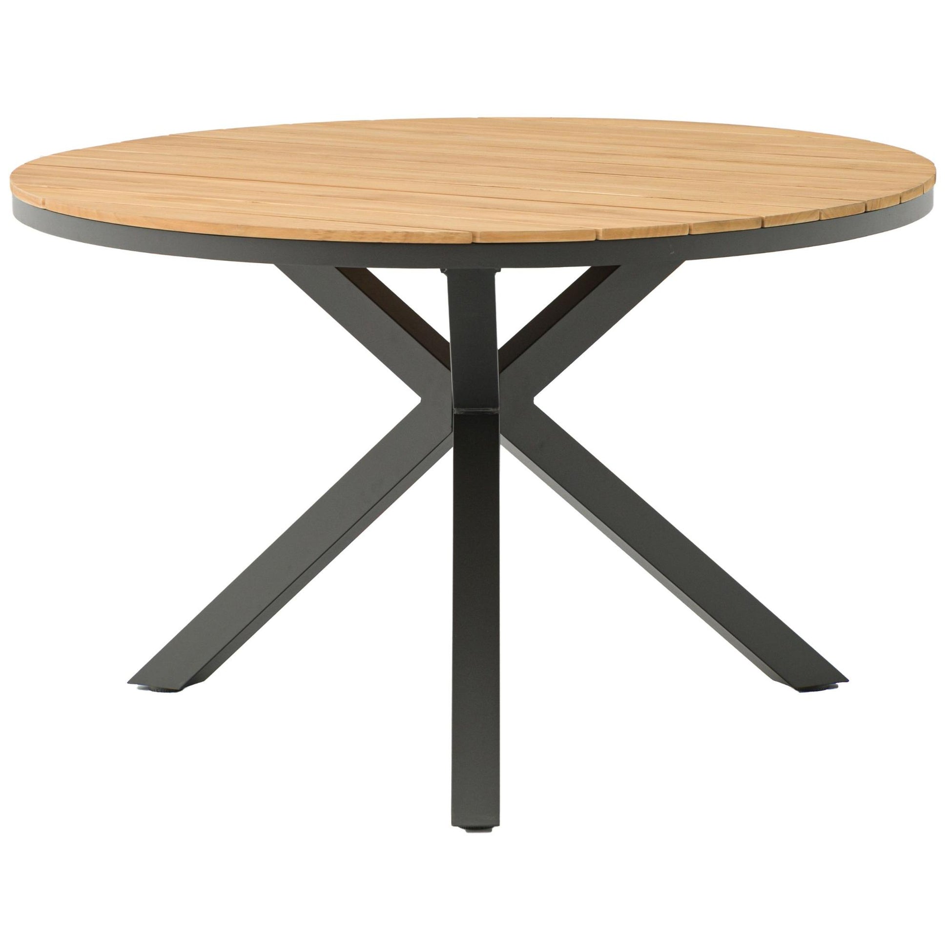 Mesa redonda Sidney aluminio antracita - teca Ø 120 cm
