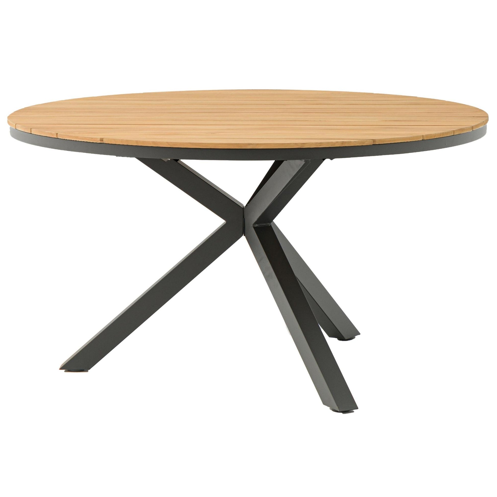 Mesa redonda Sidney aluminio antracita - teca Ø 150 cm