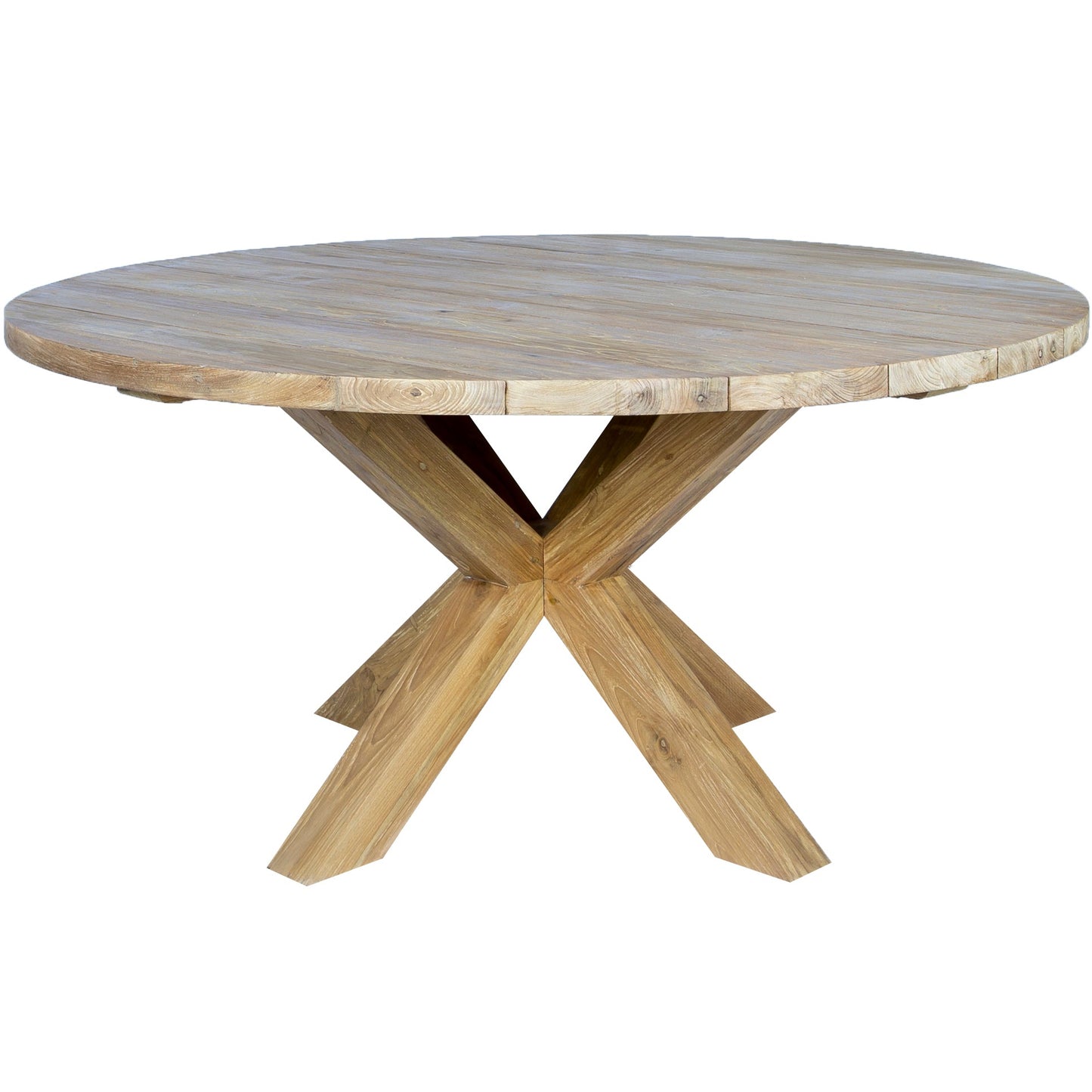 Mesa redonda Bhamo Ø 160 cm teca reciclada