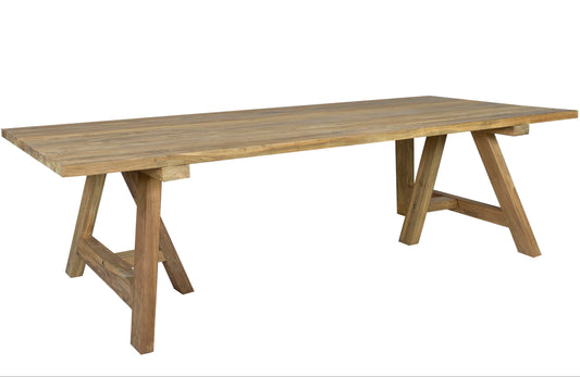 Mesa rectangular Swann 280x100 cm teca reciclada