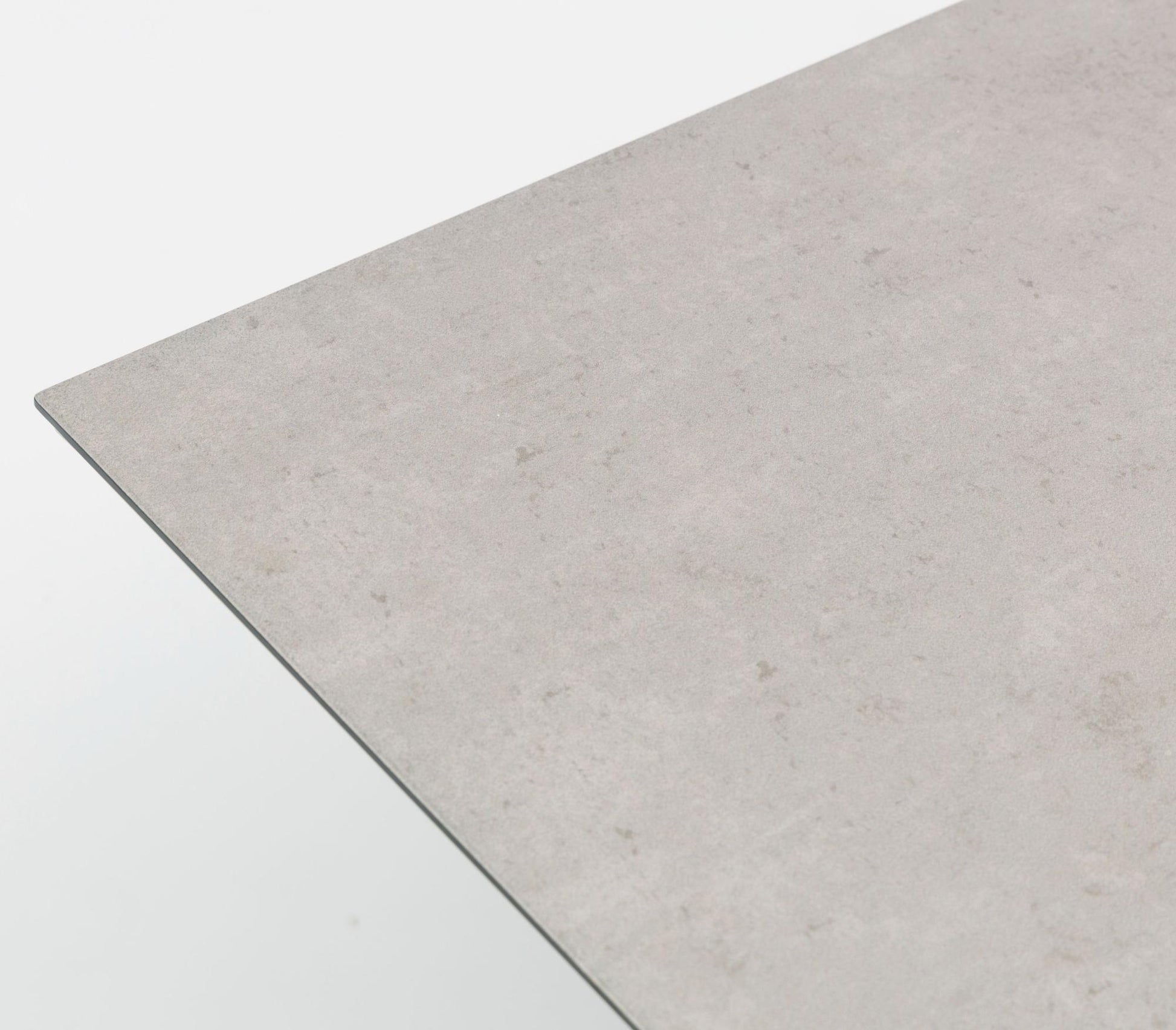 Mesa elevable Isabela 140x75x50/74  aluminio blanco con cristal cerámico gris claro