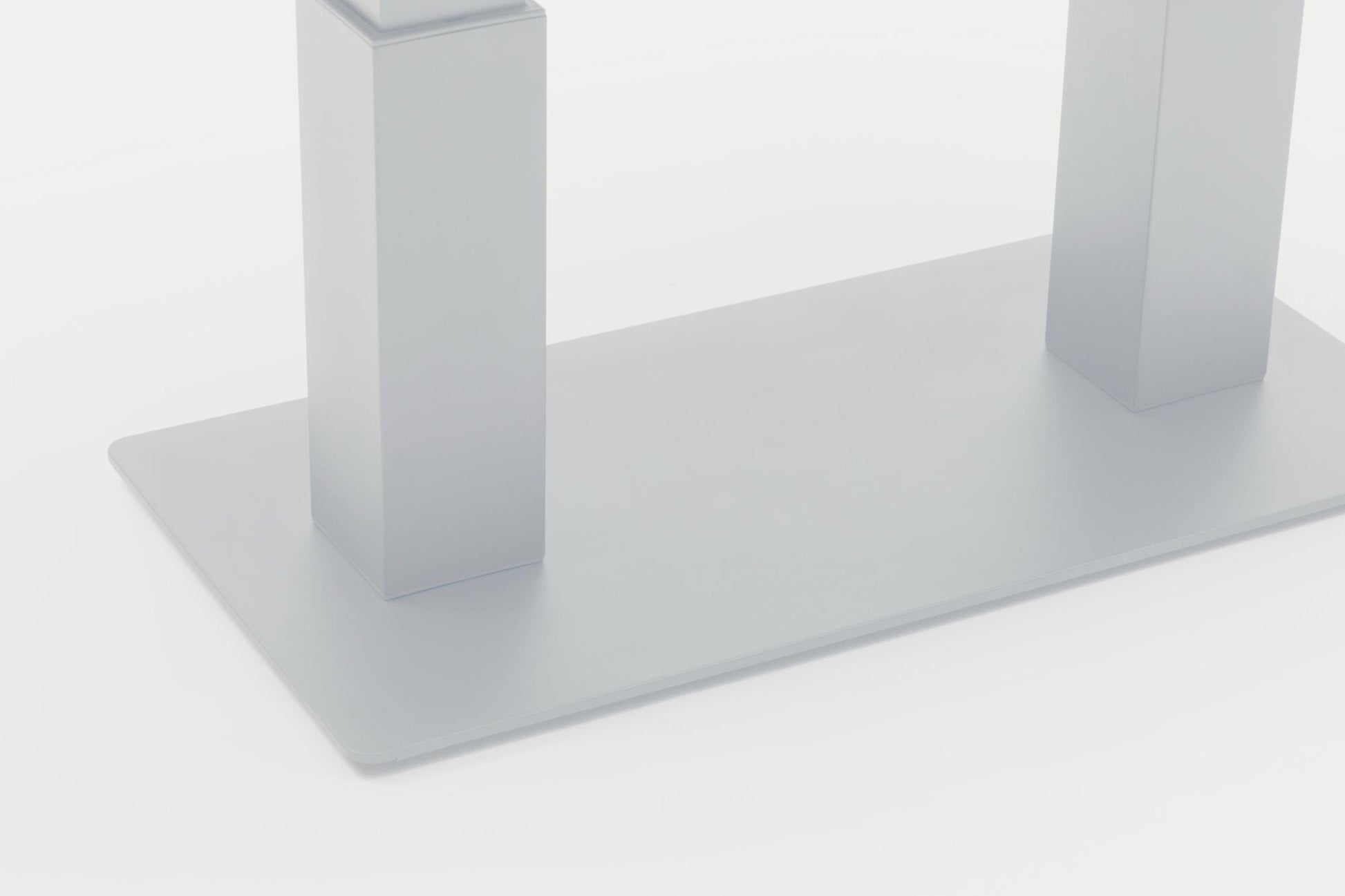 Mesa elevable Isabela 140x75x50/74  aluminio blanco con cristal cerámico gris claro