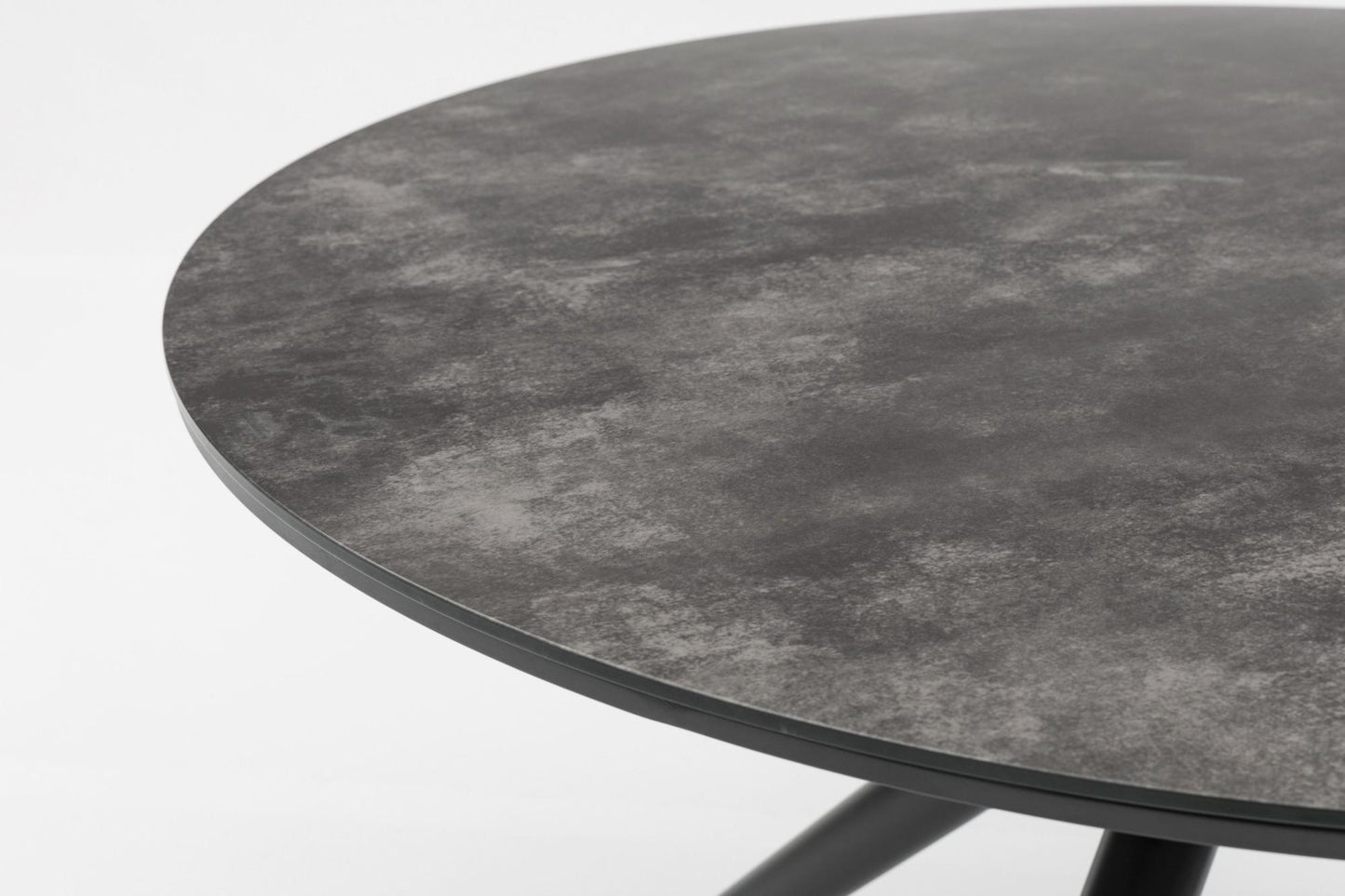Mesa redonda Orick Ø 120 cm aluminio antracita cristal cerámico gris antracita.