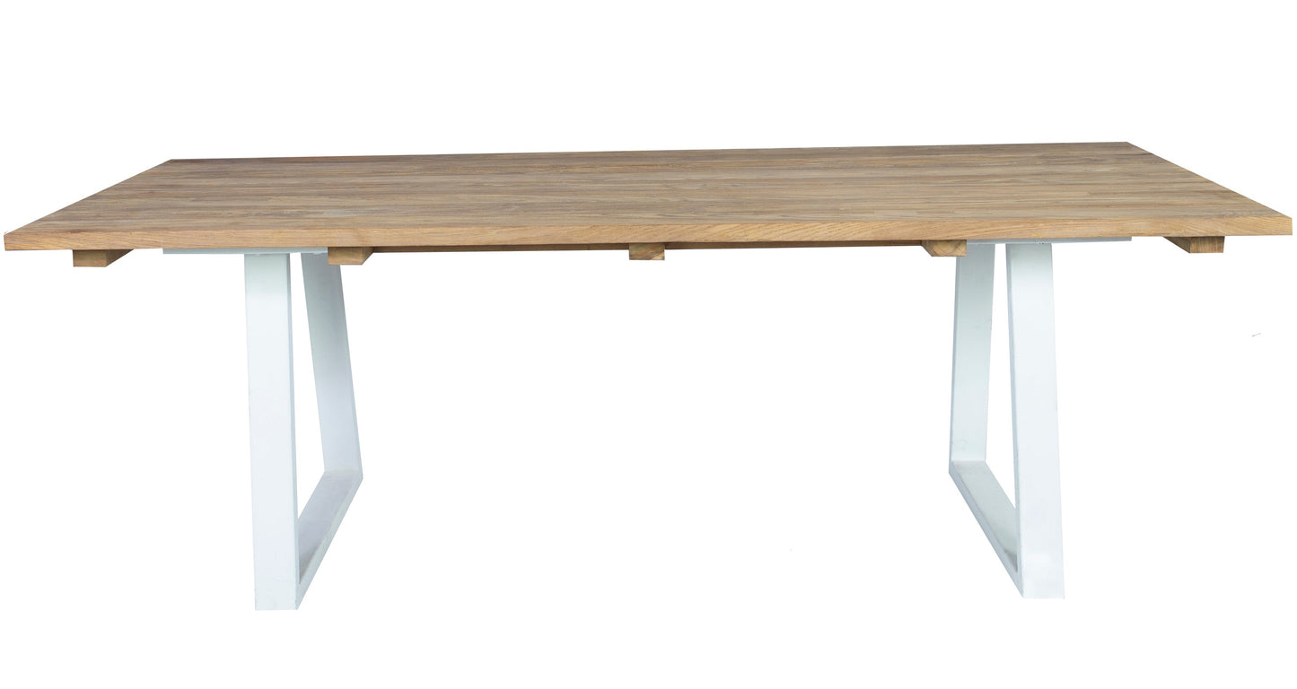 Mesa de comedor Arlington teca reciclada y acero