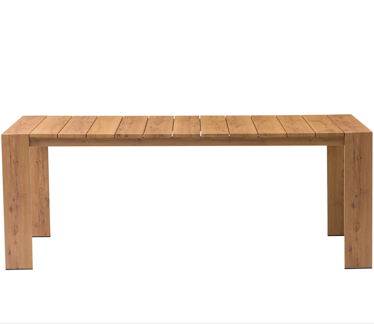 Mesa rectangular Java 200x90x75 cm aluminio efecto teca natural