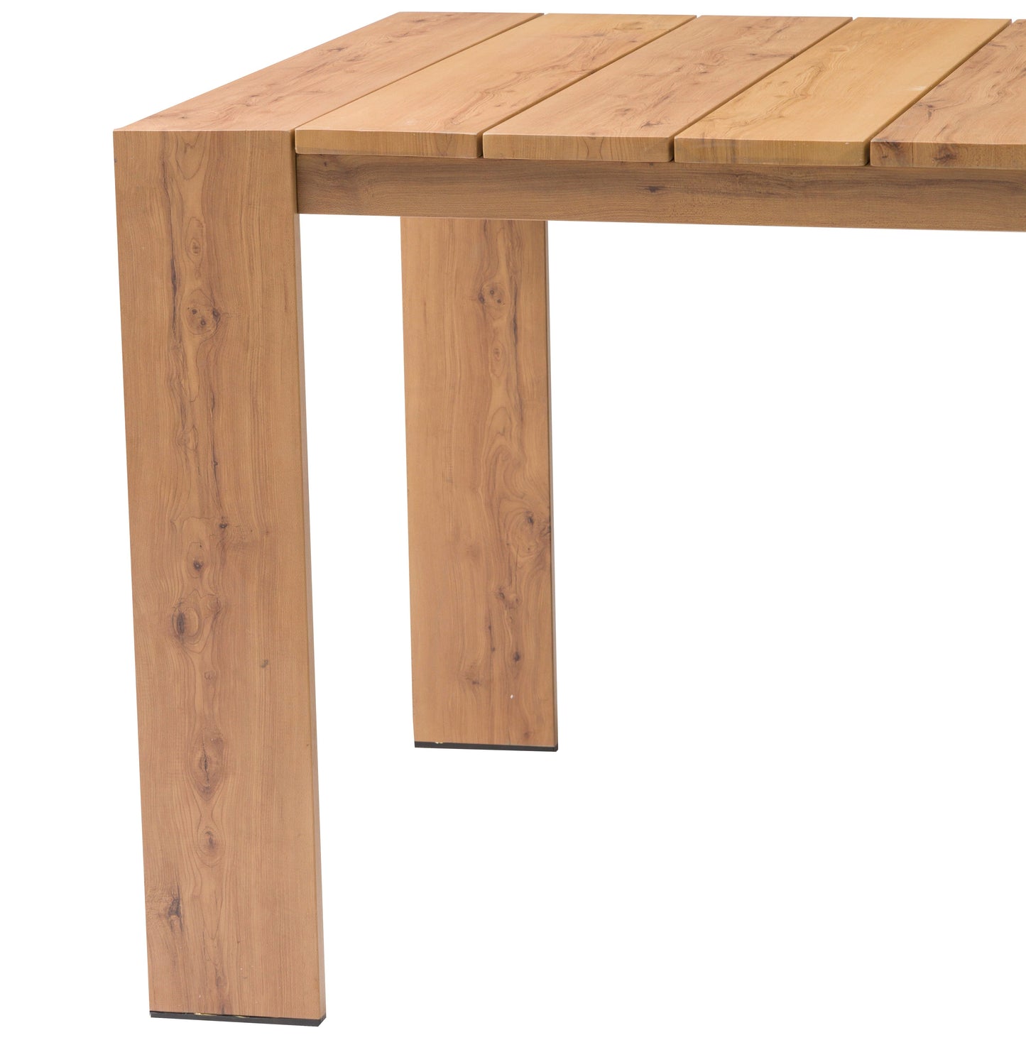 Mesa rectangular Java 200x90x75 cm aluminio efecto teca natural