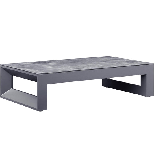 Mesa de centro Onix aluminio antracita cristal cerámico gris antracita