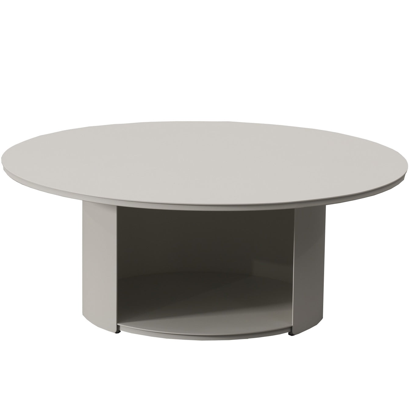 Mesa de centro redonda Corinto Ø 100 cm aluminio blanco