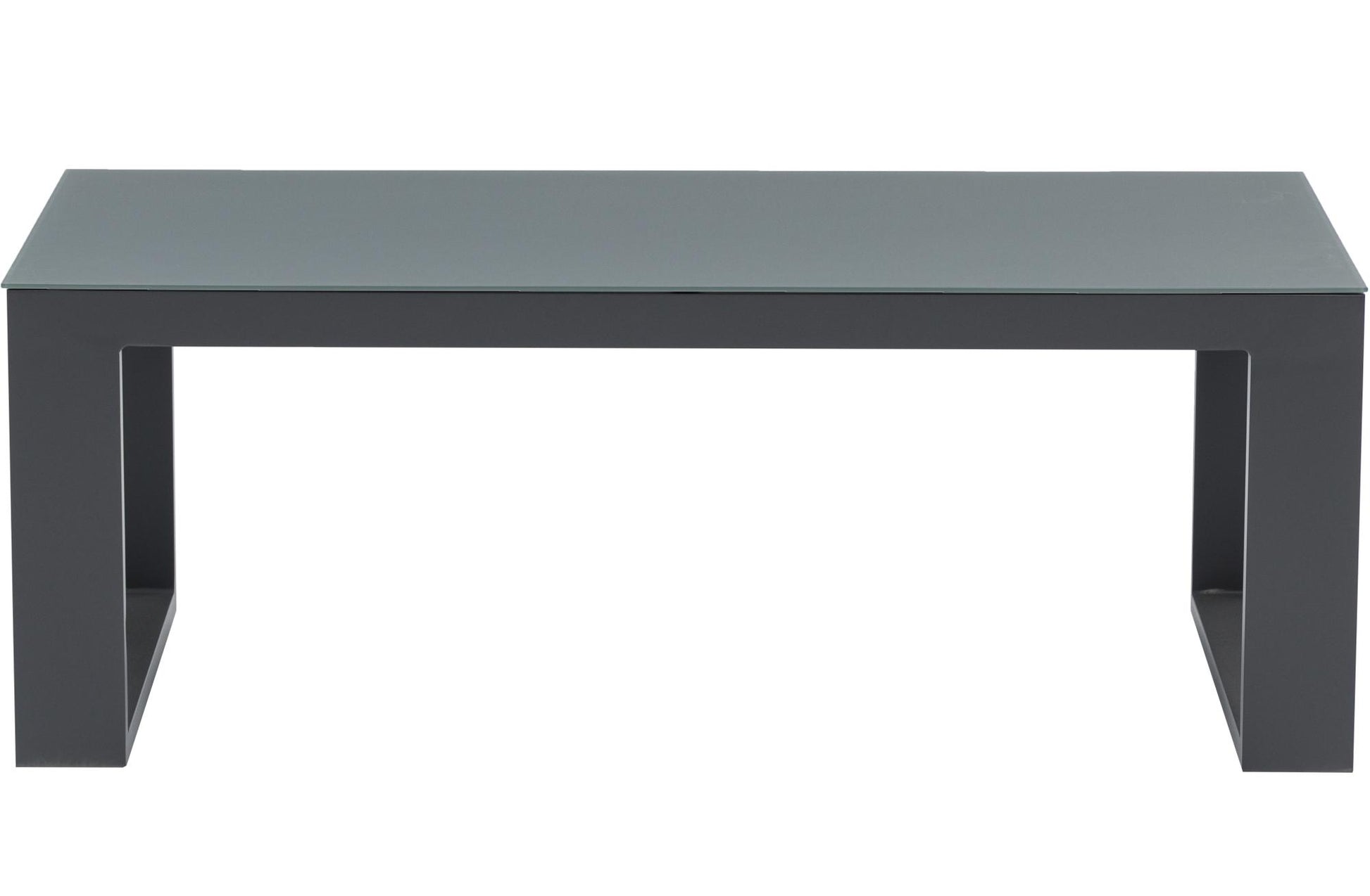 Mesa de centro Niland aluminio y cristal antracita