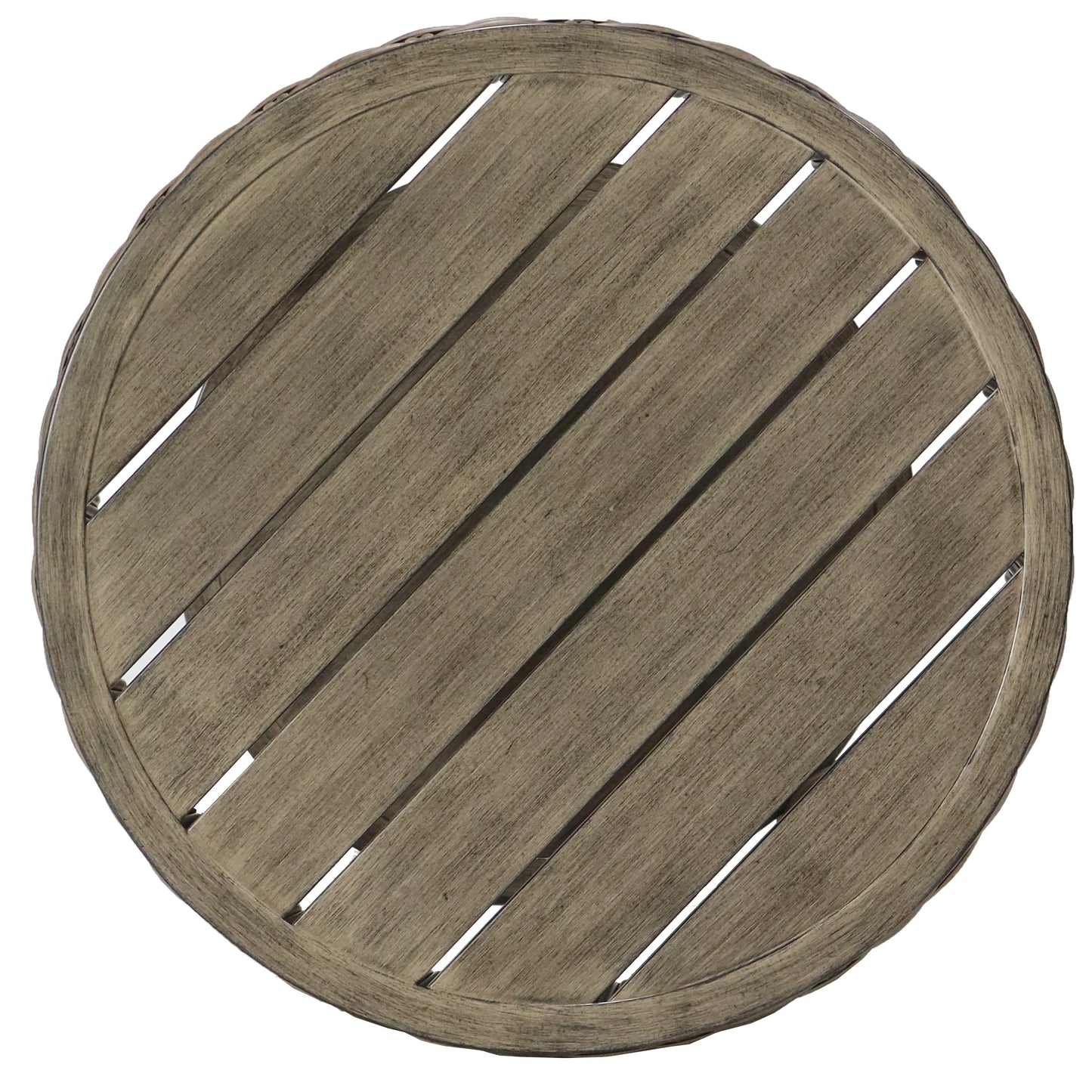 Mesa auxiliar Brent aluminio y rattán sintético